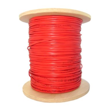 Offex Fire Alarm and Security Cable, Red, 14/2 (14 AWG 2 Conductor), Solid, FPLR, Spool, 1000 Feet