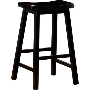image of Wooden Bar Stools Black (Set of 2) with sku:180029-coaster
