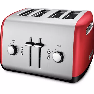 image of KitchenAid 4-Slice Toaster with Illuminated Buttons in Empire Red with sku:kmt4115er-almo