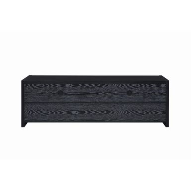 62" 3-drawer TV Console Black Oak