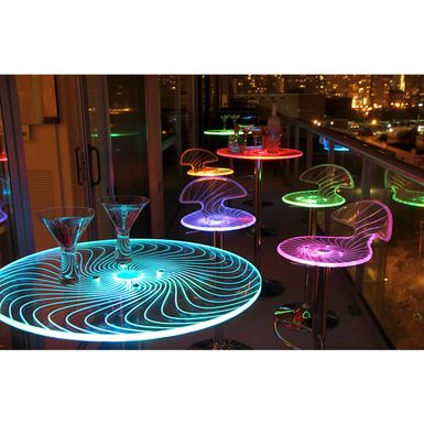 image of Porch & Den Starbuck Metal/ Acrylic LED Light-Up Bar Table - multi with sku:berlaqd8yjq3y7b5jztxrg-overstock