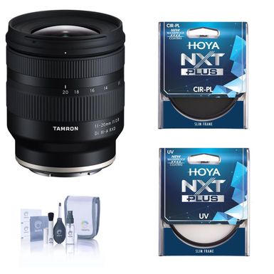 Tamron 11-20mm f/2.8 Di III-A RXD Lens for Sony E, Bundle with Hoya NXT Plus 67mm UV+CPL Filter Kit, Cleaning Kit