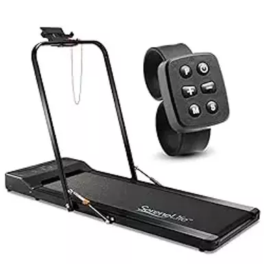 image of SereneLife Folding Treadmill Exercise Running Machine - Electric Motorized Running Exercise Equipment w/ 16 Pre-Set Program, Manual Incline, Bluetooth Music Support - Home Gym/Office SLFTRD80.5 with sku:b0bsypg1qq-amazon
