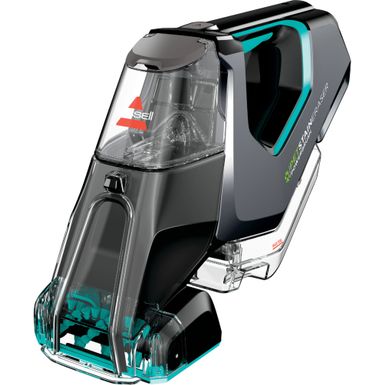 Front Zoom. BISSELL - Pet Stain Eraser PowerBrush Plus cordless portable carpet cleaner - Titanium and Electric Blue