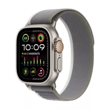 Apple Watch Ultra 2 Gps & Cellular 49mm Titanium Case With M/l Green Gray Trail Loop