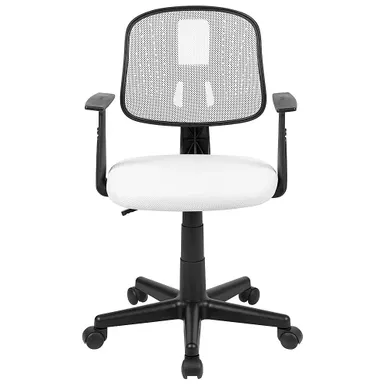 Alamont Home Contemporary Mesh Swivel Office Chair with Arms - White