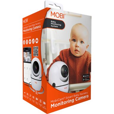 Alt View Zoom 15. MOBI - Cam HDX Smart HD Pan & Tilt Wi-Fi Baby Monitoring Camera with 2-way Audio and Powerful Night Vision - White