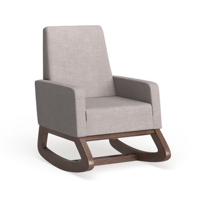 image of Carson Carrington Honningsvag Mid-century Modern Grey Upholstered Rocking Chair - Grey with sku:5hikic0xydopuyjefjl6_gstd8mu7mbs-mod-ovr