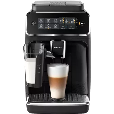 Philips 3200 Series Fully Automatic Espresso Machine w/ LatteGo  Black - Black