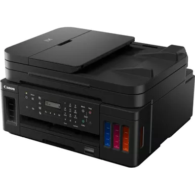 image of Canon - PIXMA MegaTank G7020 Wireless All-In-One Inkjet Printer with Fax - Black with sku:bb21456751-bestbuy