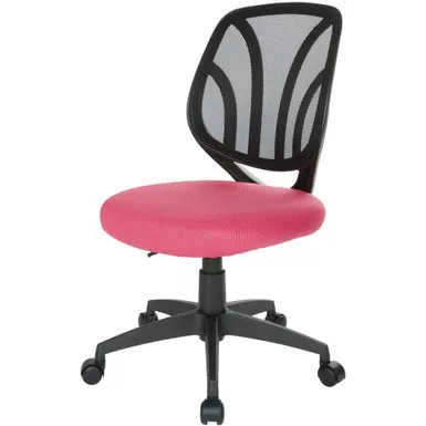 Office Star Products - Ventilated 5-Pointed Star Mesh Fabric Task Chair - Pink