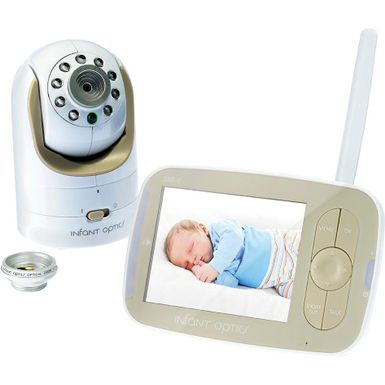 image of Infant Optics - Video Baby Monitor with 3.5" Screen - Gold/White with sku:bb20925221-6158902-bestbuy-infantoptics