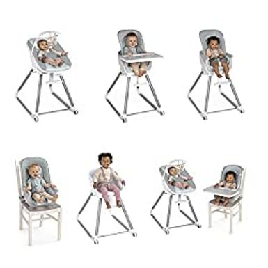 image of Ingenuity Beanstalk Baby to Big Kid 6-in-1 High Chair Converts from Soothing Infant Seat to Dining Booster Seat and more, Newborn to 5 Yrs - Ray with sku:b08vclqcwf-amazon