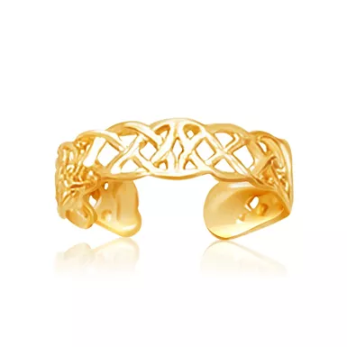 image of 14k Yellow Gold Toe Ring in a Celtic Knot Style with sku:d172316-rcj