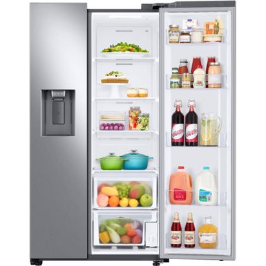 Alt View Zoom 3. Samsung - 27.4 Cu. Ft. Side-by-Side Refrigerator - Stainless steel