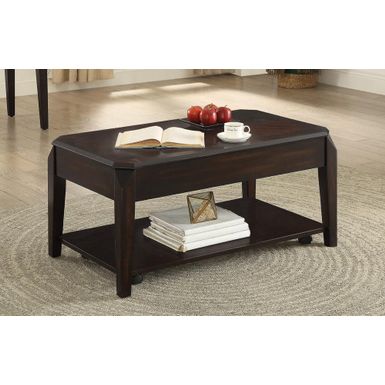 image of Lift Top Coffee Table with Hidden Storage Walnut with sku:721048-coaster