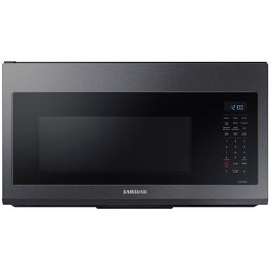 image of Samsung 1.7 Cu. Ft. Fingerprint Resistant Black Stainless Steel Over-the-range Convection Microwave with sku:mc17t8000cg-electronicexpress