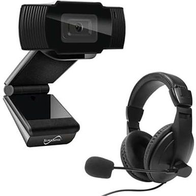 image of Supersonic Pro HD Video Webcam with Headset with sku:sc942wch-electronicexpress