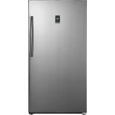 image of Insignia™ - 17 Cu. Ft. Garage Ready Convertible Upright Freezer - Stainless Steel with sku:bb21195865-bestbuy