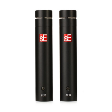 image of SE SE8-PAIR Factory Matched Pair of SE8 Microphones with Mounting and Case with sku:see-se8-pair-guitarfactory