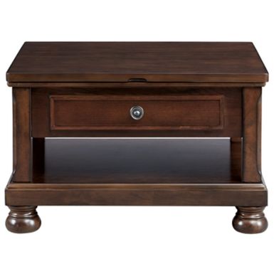 Rustic Brown Porter Lift Top Cocktail Table