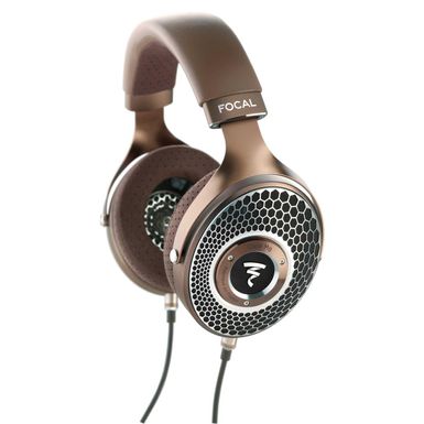 image of Focal Chestnut And Mixed-metal Clear Mg High-fidelity Over-ear Headphones with sku:foclearmg-adorama