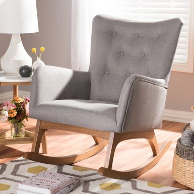 image of Mid-century Fabric Rocking Chair by Baxton Studio with sku:dyufqfxk3cg7z95vri8v6qstd8mu7mbs-overstock