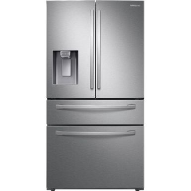 image of Samsung - 28  cu. ft. 4-Door French Door Refrigerator with FlexZone Drawer - Stainless Steel with sku:rf28r7201sr-electronicexpress