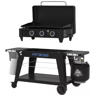 Pit Boss - Ultimate Outdoor Gas 3-Burner Griddle - Black