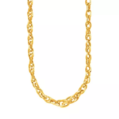 image of 14k Yellow Gold Ornate Prince of Wales Chain Necklace (18 Inch) with sku:60543-18-rcj