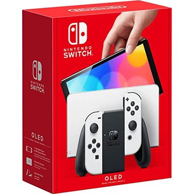 image of Nintendo Switch OLED Console - 64GB - White Joy-Con with sku:bb21802623-6470923-bestbuy-nintendo