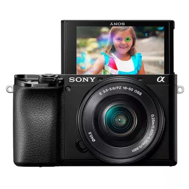 image of Sony - Alpha 6100 Mirrorless 4K Video Camera with E PZ 16-50mm Lens - Black with sku:bb21321064-bestbuy