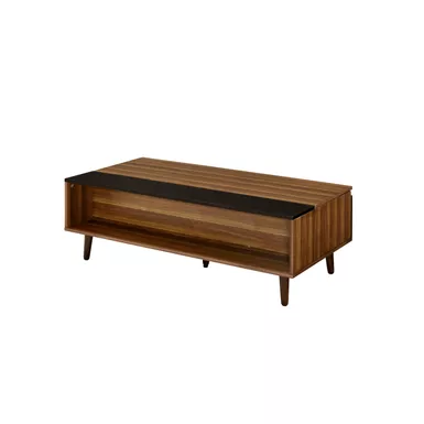 ACME Avala Coffee Table w/Lift Top, Walnut & Black