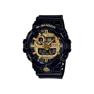 G-Shock - G-Shock Ana-Digi Black Resin Watch Black/Gold