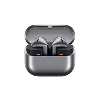 SAMSUNG Galaxy Buds 3 AI True Wireless Bluetooth Earbuds, Sound Optimization, Real-Time Interpreter, Noise Cancelling, Redesigned Fit, Touch Control, Silver US Version, Amazon Exclusive 2Yr Warranty