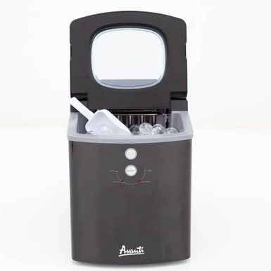 image of Avanti Portable Black Stainless Countertop Ice Maker with sku:im1218bsis-electronicexpress