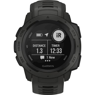 Alt View Zoom 15. Garmin - Instinct GPS Smartwatch 45mm Fiber-Reinforced Polymer - Graphite