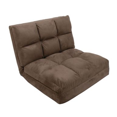 image of Loungie Microsuede 5-position Convertible Flip Chair/ Sleeper - Brown with sku:wos8opuawuz5ycibk8_grgstd8mu7mbs-overstock