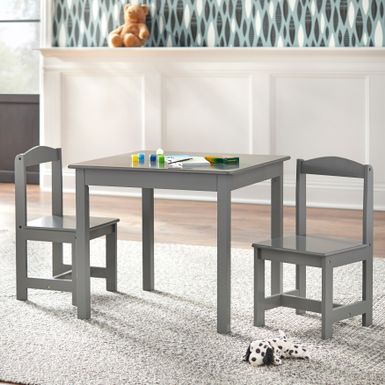 image of Simple Living White 3-piece Hayden Kids Table/Chair Set - Gray with sku:8qynfpejftz8reybxg22qgstd8mu7mbs-tms-ovr
