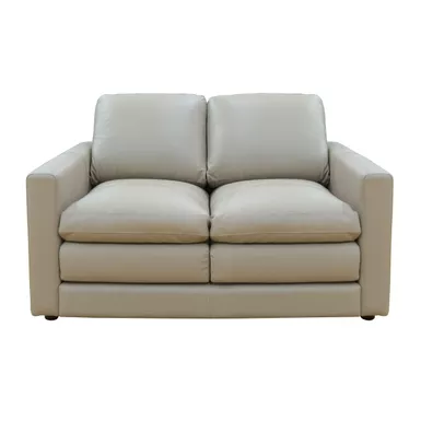 image of Knox 57 in. Taupe Leather Match 2-Seater Loveseat with sku:51922-primo