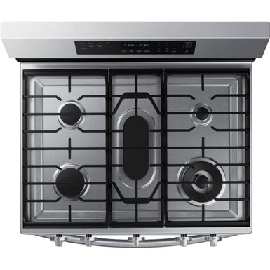 Alt View Zoom 14. Samsung - 6.0 Cu. Ft. Freestanding Gas Convection+ Range with WiFi and No-Preheat Air Fry - Stainless steel