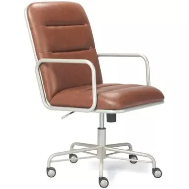 Finch - Franklin Upholstered Office Chair - Bonded Leather - Brown