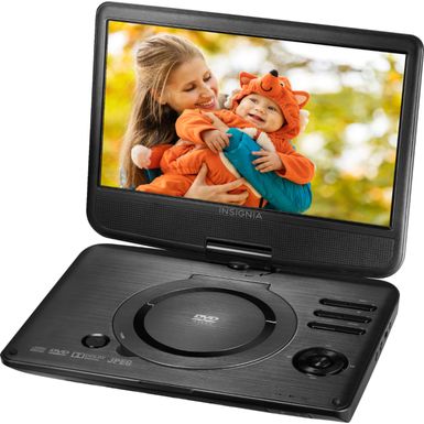 image of Insignia™ - 10" Portable DVD Player with Swivel Screen - Black with sku:bb21188237-6332164-bestbuy-insignia