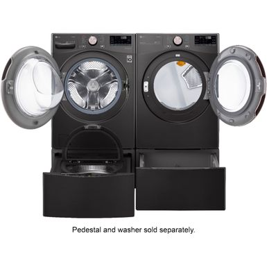 Alt View Zoom 23. LG - 7.4 Cu. Ft. Stackable Smart Gas Dryer with Steam and Built-In Intelligence - Black steel