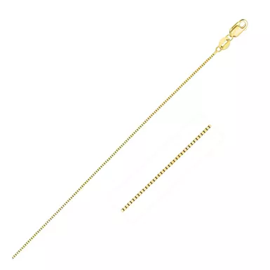 14k Yellow Gold Classic Box Chain 0.45mm (18 Inch)