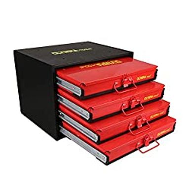 image of Olympia Tools 90-806 4-Drawer Hardware Organizer includes 2500-pieces Small Hardware, black/red with sku:b08spgbhbj-amazon