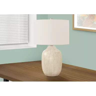 Lighting - 26"H Table Lamp Cream Ceramic / Ivory Shade