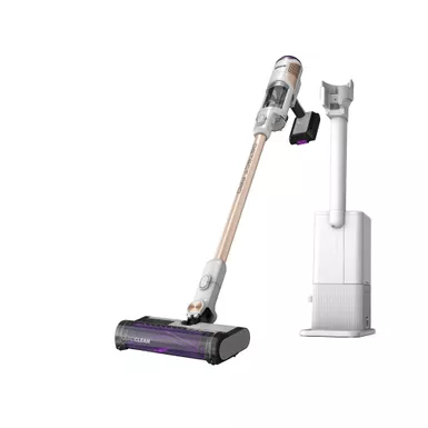 image of Shark - Detect Pro Auto-Empty System, Cordless Vacuum with QuadClean Multi-Surface Brushroll, HEPA Filter & 60-Minute Runtime - White/Beats Brass with sku:iw3511-powersales