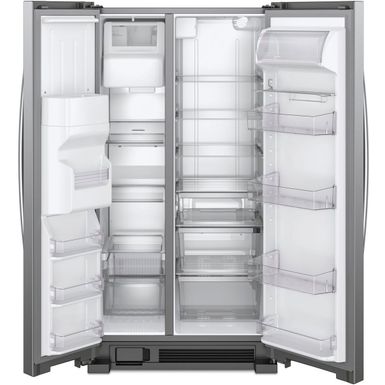 Alt View Zoom 1. Whirlpool - 21.4 Cu. Ft. Side-by-Side Refrigerator Fingerprint Resistant - Stainless steel