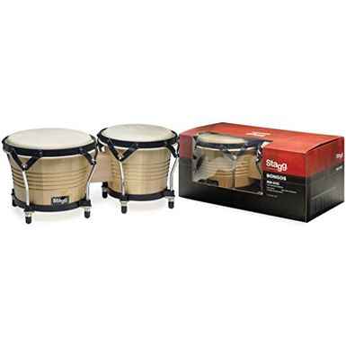 image of Stagg BW-200-N 7.5-Inch & 6.5-Inch Latin Wood Bongos - Natural with sku:b000nvxask-amazon